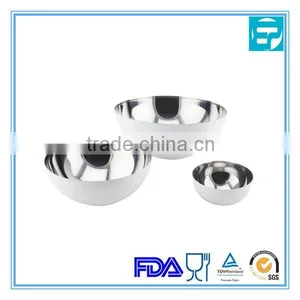 Flat Stainless Steel 3 Size Ice Cream Serving Bowl thumbnail-1