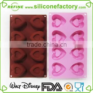 8 Cute Heart Shaped FDA and LFGB Standard Silicone Cake Mould thumbnail-4