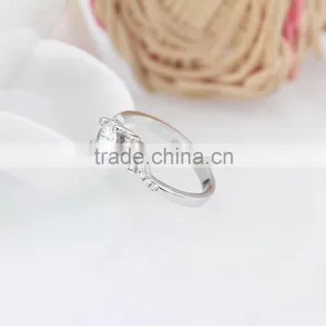 925 Pure Silver Screw Shaped Prong Setting Ring With 4 Finger thumbnail-2