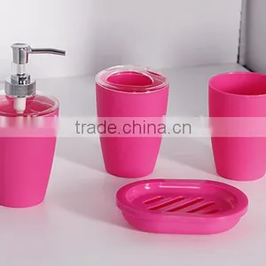 Elegant Plastic 4pcs Bathroom Set With Soap Dispenser thumbnail-6