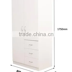 Fashion White Colorfull Design Wooden Wardrobe thumbnail-1
