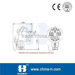 HY12 Aluminium Connector Thermocouple Head thumbnail-1