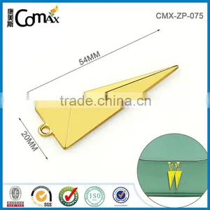 Fashion Gold Metal Custom Shape Zipper Pull for Handbag thumbnail-1
