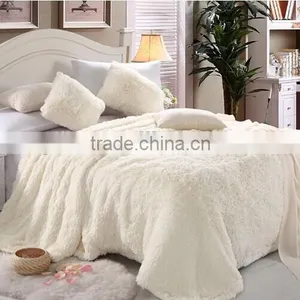 Plain and Hairy Thick Fleece Superior Blanket Fake Fur Blanket thumbnail-3
