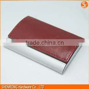 China Supplier Black Curved Elegance pu Leather Business Namecard Case thumbnail-4