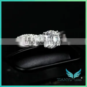 Moissanite Fire Solitaire Ring Color Moissanite Sic Silicon White Color Jcpenney Moissanite Jewelry thumbnail-4