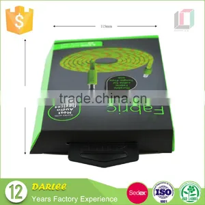 Unique Design Embossed UV Custom Logo Special Shape Recyclable Hdmi Cable Paper Packing Boxes thumbnail-1