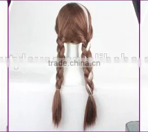 FR0ZEN Long Braided 80cm Blonde Queen Elsa And 70cm Brown Princess Anna Adult Anime Cosplay Synthetic Head Hair Women's Wigs thumbnail-5