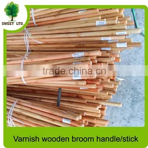 Varnished Wood Broom Stick With Sticker From China Factory thumbnail-1