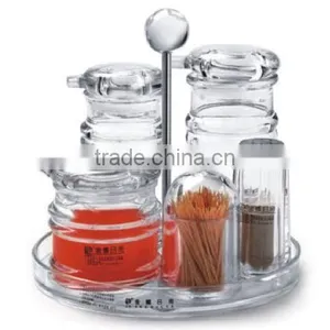 Acryl Condiment Set With Shelf 6-pcs Table Condiment Set of Acryl Dining Table Set thumbnail-1