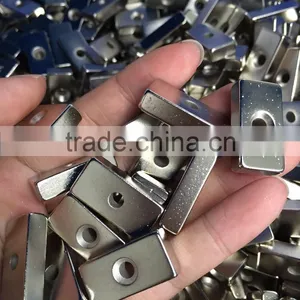 Neodymium Magnet Block With Screw Hole thumbnail-3