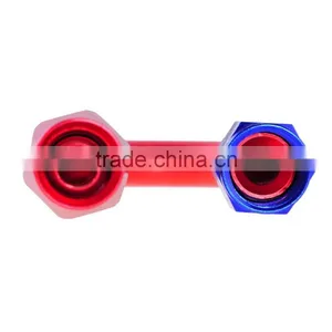 Red Blue AN8 AN-8 8 AN 180 Degree Push Lock Swivel Fuel Hose End Fitting Adaptor thumbnail-5