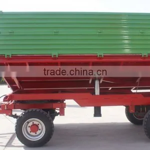 Hot Sale Euro Style Tractor Use Hydraulic 10Ton,heavy Duty Farm Tipping Trailer, Rear and Side Tipping With CE thumbnail-6
