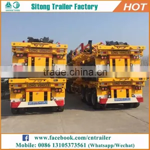 Factory Direct 3 Axles 20ft 40ft Skeletal Shipping Container Transport Trailer thumbnail-5