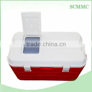 40L Plastic Foam Storage Cooler Box Fresh Camping Lunch Box With Cover Window thumbnail-1
