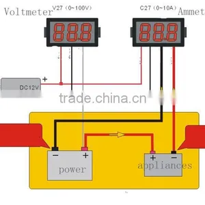 DC Ammeter DC0-10A Digital Ammeter Digital Ammeter Head thumbnail-5