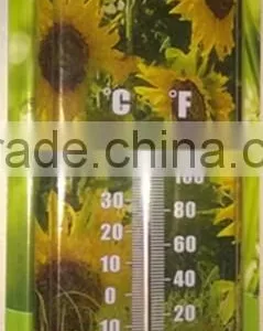 Indoor/outdoor/ GARDEN Paint Metal THERMOMETER thumbnail-1