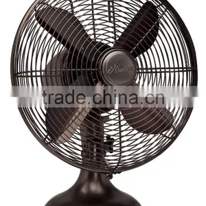 12" Retro Table Fan With Oil Rubbed Bronze Finish thumbnail-1