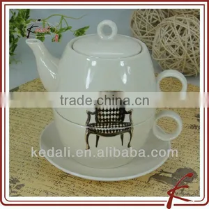 Personalized Ceramic Tea Pot for One With Chair Design thumbnail-1