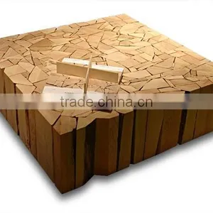 Rustic Wooden Side Table thumbnail-1