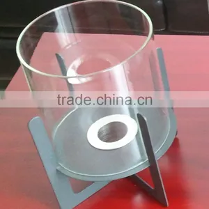 Decorative Iron Sheet Fireplace With Cylinder Glass thumbnail-1
