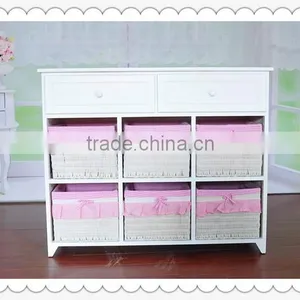 Handmade White Solid Living Room Cabinet With Drawers thumbnail-1