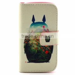 Cheap PU Leather Phone Case Flip Leather Holster Protective Back Covers for Samsung 8190 thumbnail-1