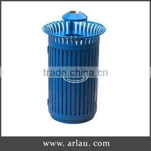 Arlau Steel Metal Cylinder Trash Bin thumbnail-1