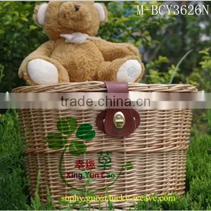 Cheap Beautiful Natural Wicker Bicycle Basket thumbnail-1