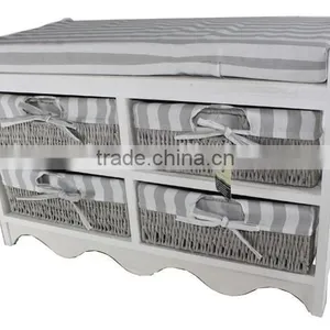Entryway Storage Cabinet Bench Seat Hallway Furniture White Organizer New thumbnail-1