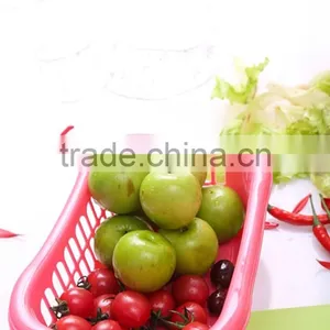 Wholesale MIni Cute Plastic Storage Basket Kitchen Accessories Wash Fruit Vegetable Sieve Storage Basket Dropping Water thumbnail-5