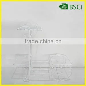 Best Selling Display White Metal Shelving Rack Planter Stand thumbnail-1