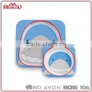 Shark Shape Melamine Plates and Bowls, Good Quality Children Japan and South Korea Tableware thumbnail-1