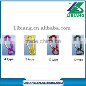 4 Different Types Ring of Colourful High Breaking Forece Locking Carabiner thumbnail-1