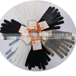 Orange Cotton Polyester String Knitted PVC Both Sides Safety Fishing Gloves From DDsafety thumbnail-4