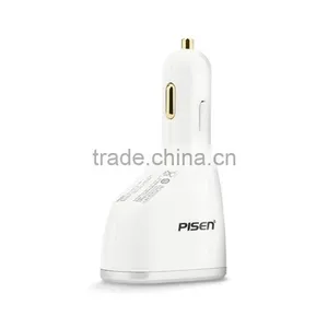 Pisen 5V 1A 2A Smart Wireless Dual USB Car Charger for Mobile Phone Tablet Camera Car Recorder Navigator MP3 MP4 PSP thumbnail-3