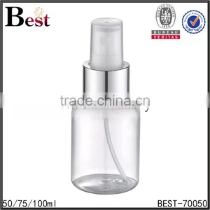 2017 Hot New Products Cosmetic Toner Fragrance Perfume Pet Plastic Cap Clear Aluminum 100ml Plastic Spray Bottle Personal Care thumbnail-1