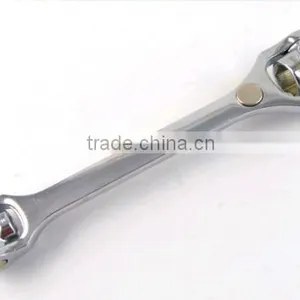 8 IN 1 40Cr Flexible Head Combination Dog Bone Wrench &adjustable Wrench&allen Wrench Set thumbnail-4