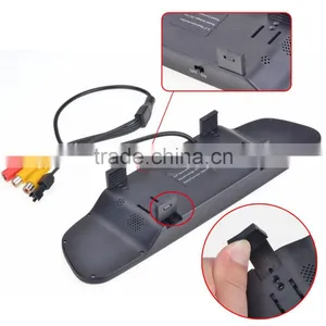 2016 4.3" LCD 4 Parking Sensors Camera Car Rearview Mirror Reverse Radar System thumbnail-2
