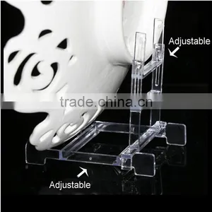 Clear Adjustable Easel Display Stand 3''-5'' Plate Bowl Photo Frame Book Artwor thumbnail-2