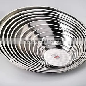 10" Decoration Custom Serving Tray Fashion Stainless Steel Plate Fruit Plate thumbnail-2