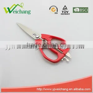 WCTS1190 Soft Grip Scissors Heavy Duty Checkered Chef Multifunction Kitchen Scissors Shears thumbnail-2