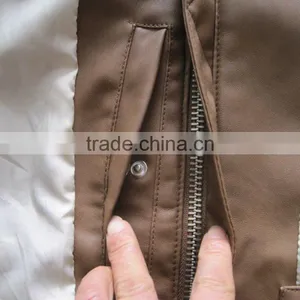 Men's Pu Slim FIT Rib Jackets thumbnail-5