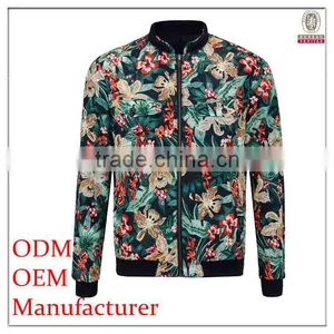 2014 New Arrival Autumn Winter Full Sleeve Floral Print Fashion Man Jacket thumbnail-1