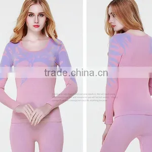 Custom 2016 Cheap New Female Ms Women Fashion Sey Beauty Care Thin Seamless Thermal Underwear Set Body Shaping Autumn Winter Lon thumbnail-3