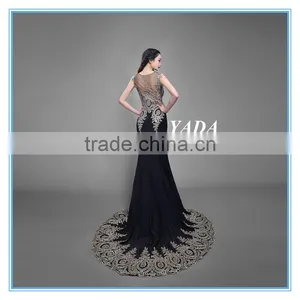 Elegant Lace Beaded Embroidery Mermaid Long Evening Dress thumbnail-4