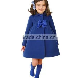 Zm50343b Winter New Style Children Clothes Girls Wholesale Bowknot Kid Coat thumbnail-2