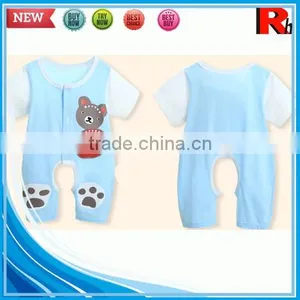 China Short Sleeve Printing Cotton Funny Cute Design Pretty Organic Price Wholesale Baby Clothes thumbnail-2