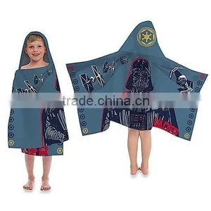 Colorful Printed Cape-style Hooded Towel Poncho Pattern and Custom Kids Hooded Poncho Terry Towel thumbnail-3