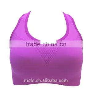 New Purple Wireless Bra Top Soft Plain Sexy Bra Underwear Seamless Fitness Yoga Bra thumbnail-1
